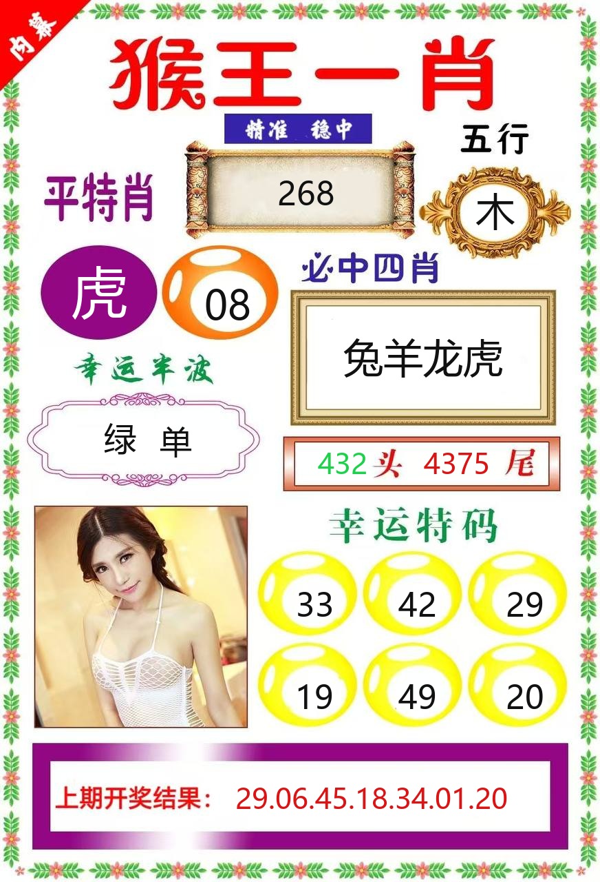 新新彩猴王一肖资料图